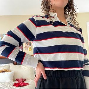 Garage cropped rugby tee